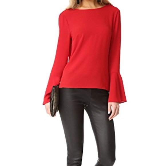 Wayf Tops - ✨ New Bell Sleeve Red Blouse Size Small WAYF